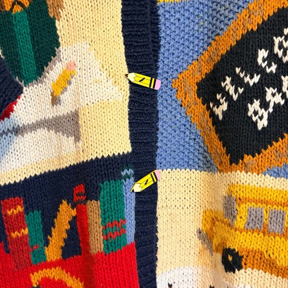 Alexandra Bartlett Multicolor Graphic Cardigan - Picture 6 of 9